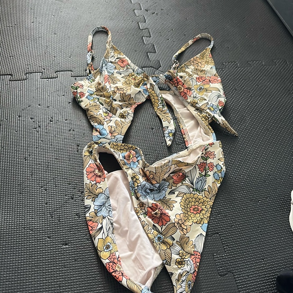 Floral one piece! Worn 2 times like new!